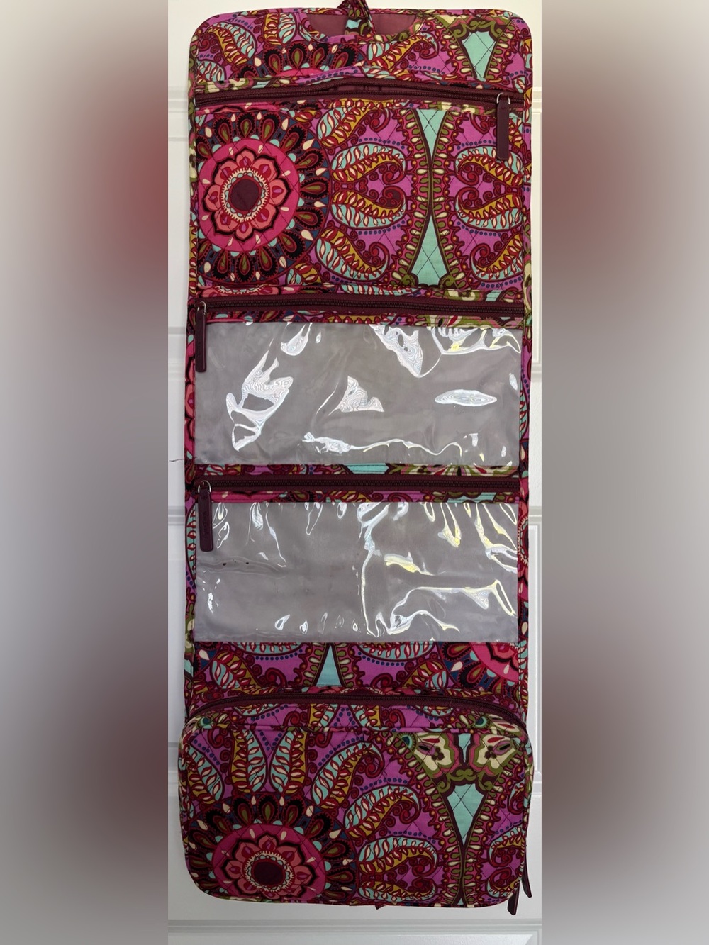 Vera Bradley Essential Hanging Travel Organizer Pink/Turquoise